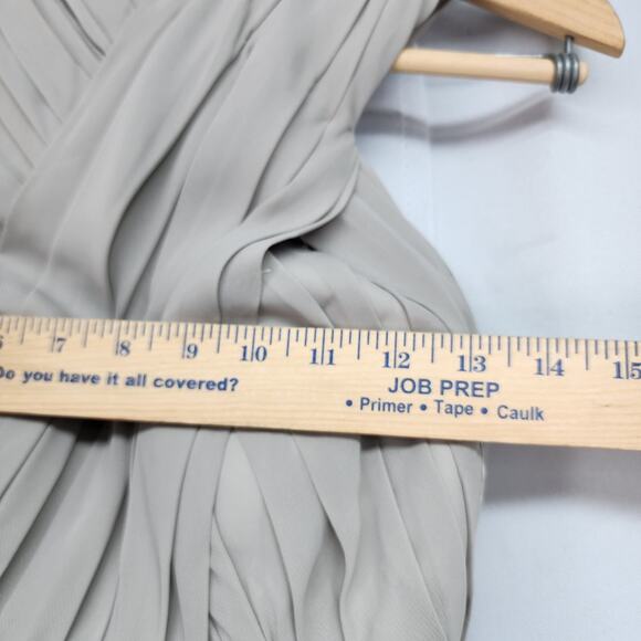 LanTing Bride Gray Halter Dress Small Lined Bridesmaid Prom Cocktail Formal READ - Picture 12 of 16